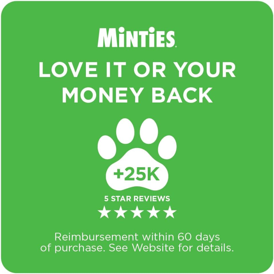 Dog Dental Bone Treats, Tiny/Small Dental Dog Treats, 16 Ounces, Cleans Teeth, Fight Bad Breath, Removes Plaque and Tartar, 40 Count