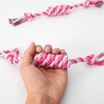 1Pcs Bite Resistant Pet Dog Chew Toys for Small Dogs Cleaning Teeth Puppy Cat Rope Knot Ball Toy Playing Mascotas Accessories