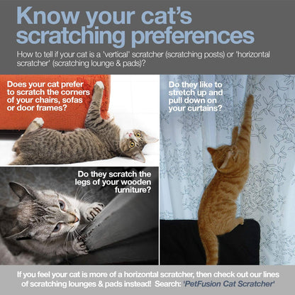 3-Sided Vertical Scratch Play & Perch Cat Scratching Post, 18" X 10.5" X 15.9", Multiple Angle Cat Scratching Pad; 6 Usable Sides, 100% Recyclable Cardboard Lounge