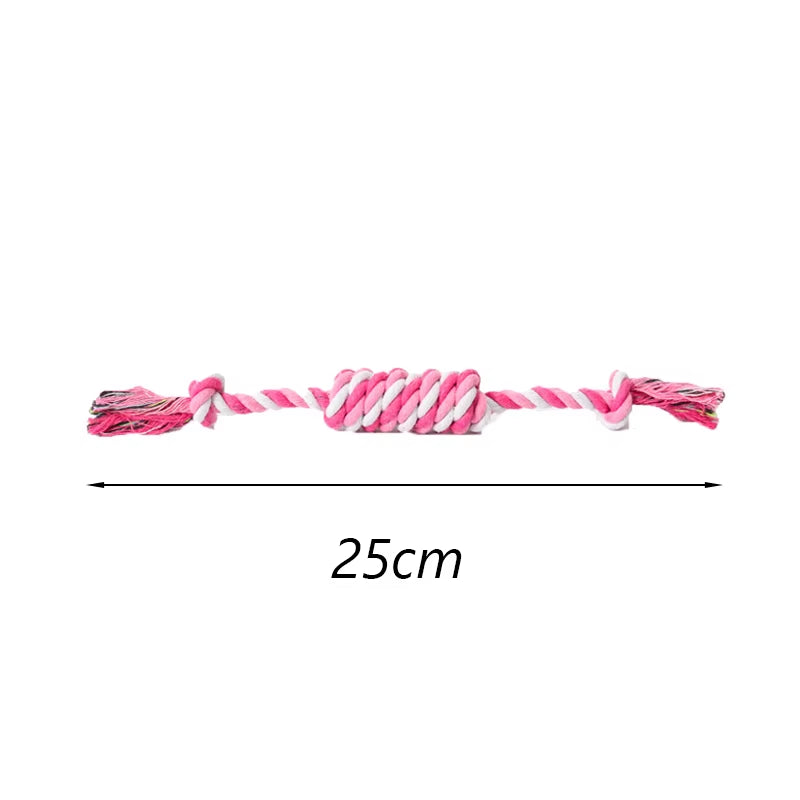 1Pcs Bite Resistant Pet Dog Chew Toys for Small Dogs Cleaning Teeth Puppy Cat Rope Knot Ball Toy Playing Mascotas Accessories