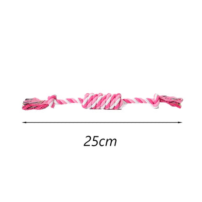 1Pcs Bite Resistant Pet Dog Chew Toys for Small Dogs Cleaning Teeth Puppy Cat Rope Knot Ball Toy Playing Mascotas Accessories