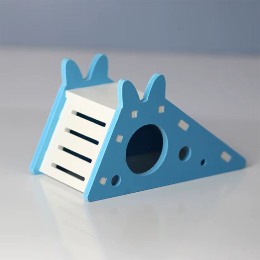 Bird Slide Toy Hamster Hideout House Parrot Cage Accessories Guinea Pig Wooden Cave Slide with Stairs Toy Small Pet Supplies